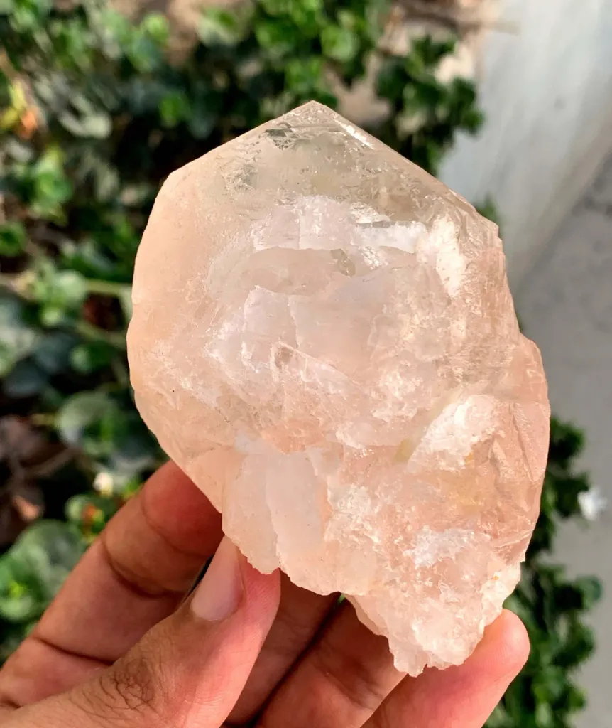 Etched Peach Pink Color Morganote Crystal with Rare Structure from Afghanistan - image 7
