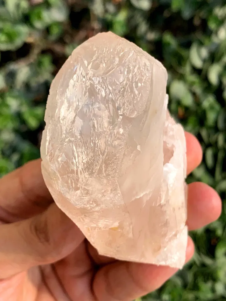 Etched Peach Pink Color Morganote Crystal with Rare Structure from Afghanistan - image 5