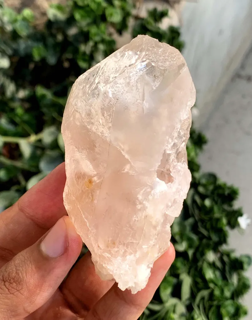 Etched Peach Pink Color Morganote Crystal with Rare Structure from Afghanistan - image 6