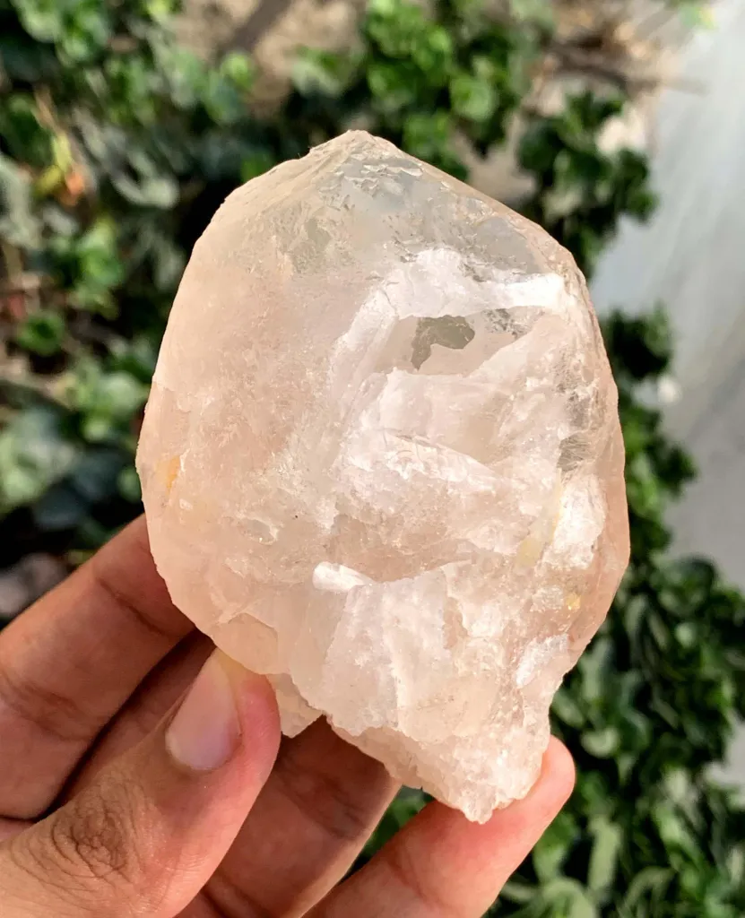 Etched Peach Pink Color Morganote Crystal with Rare Structure from Afghanistan - image 8