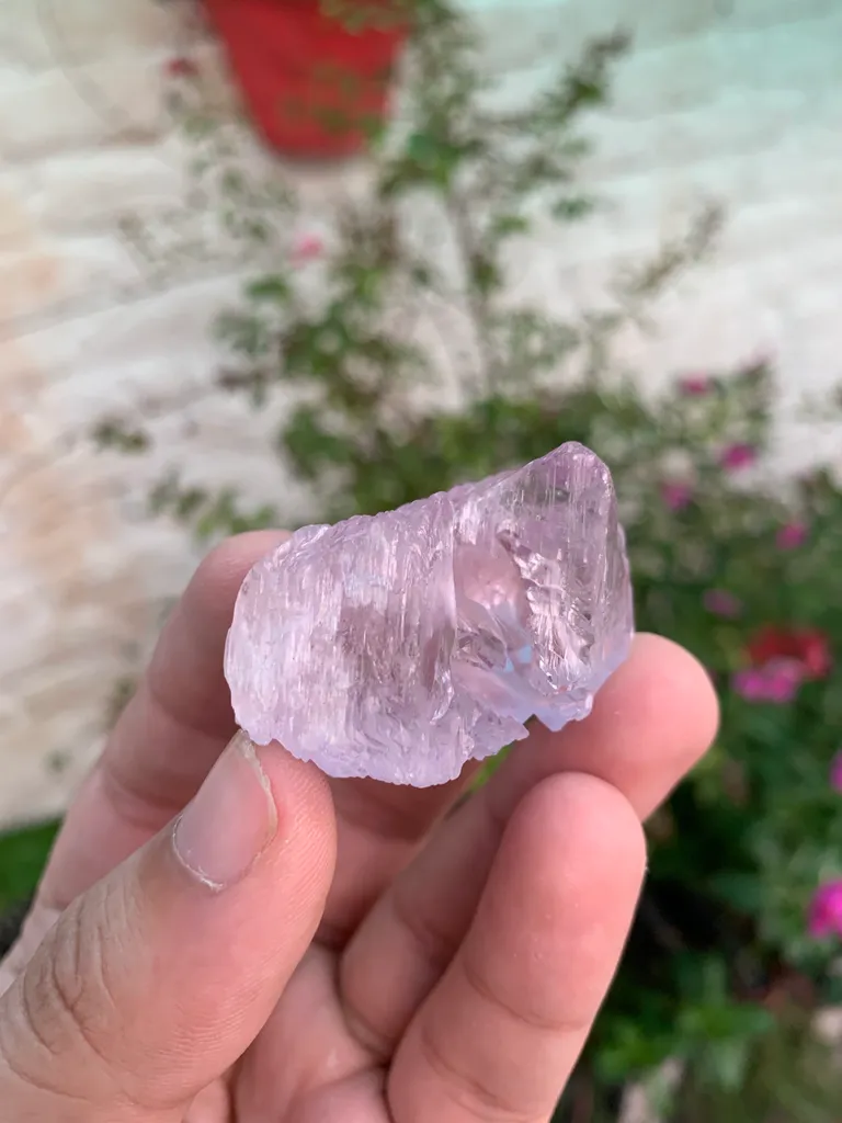 Etched Pink Kunzite Crystal from Afghanistan - image 5