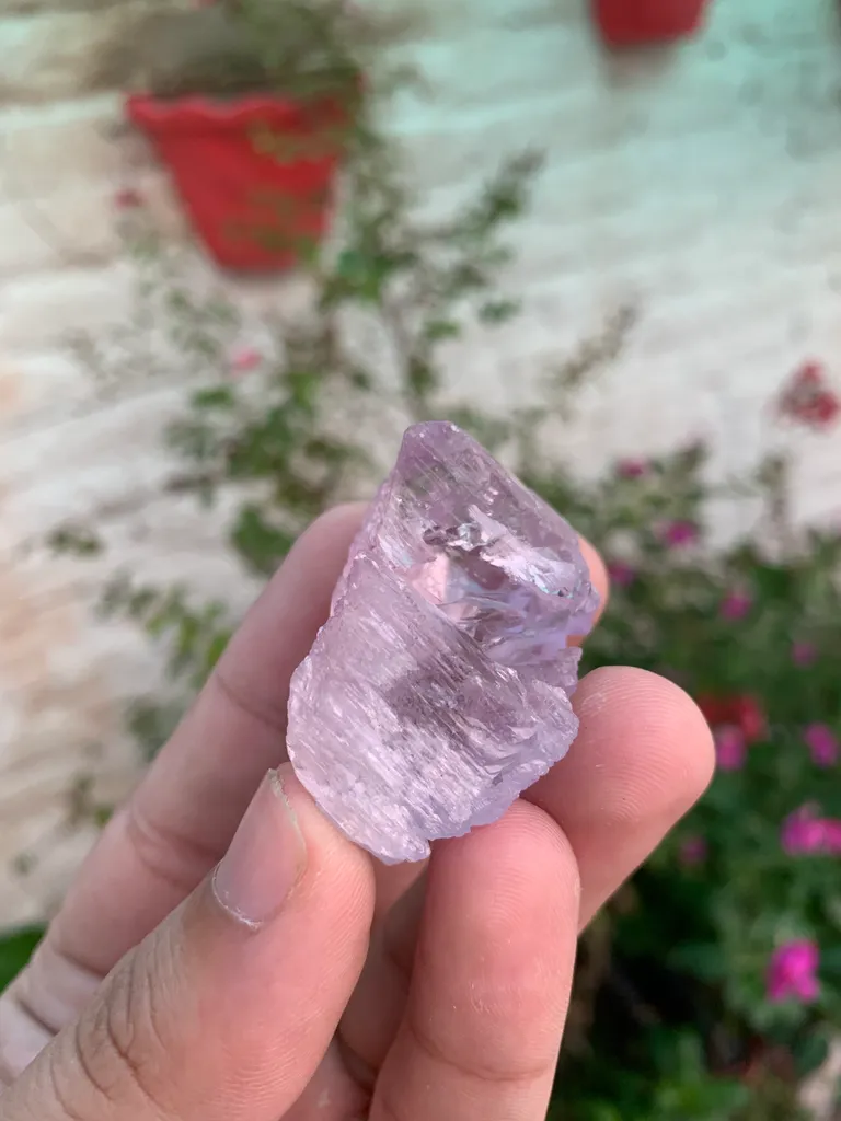 Etched Pink Kunzite Crystal from Afghanistan - image 4