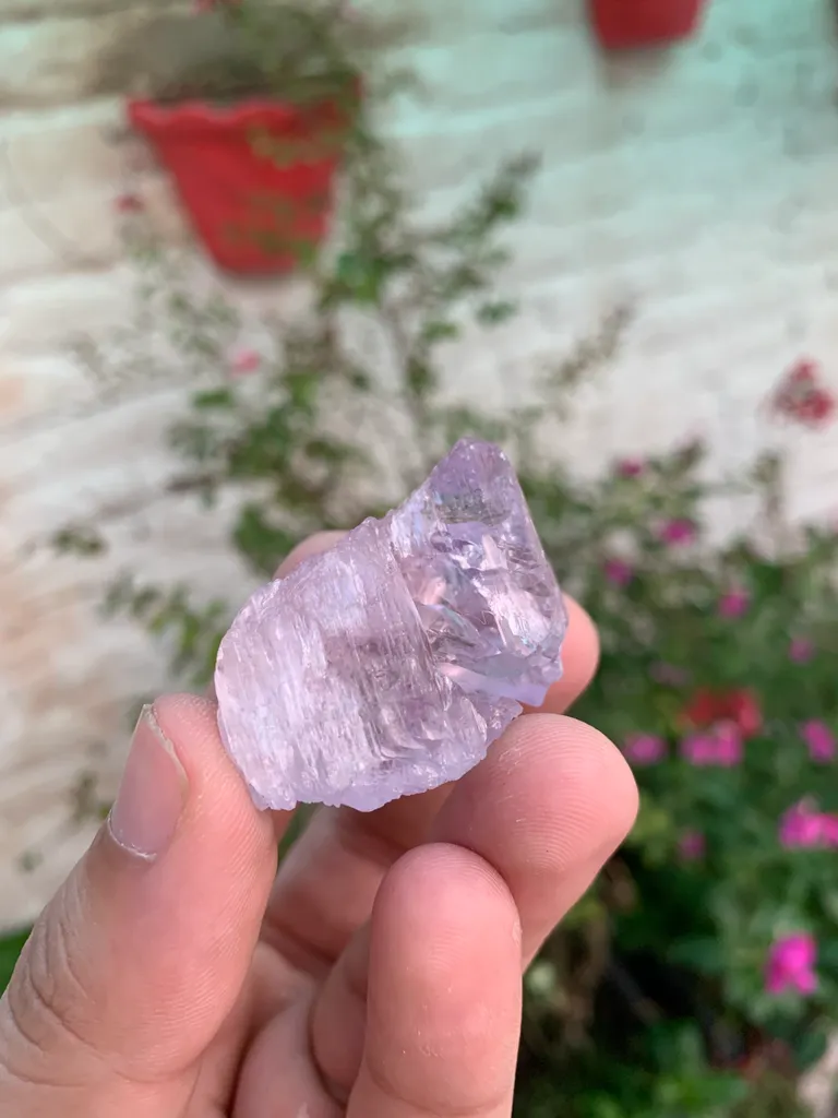 Etched Pink Kunzite Crystal from Afghanistan - image 3