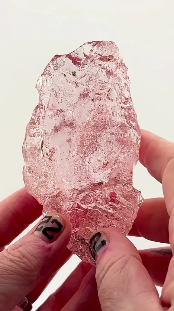 Etched Pink Morganite from Minas Gerais, Brazil image