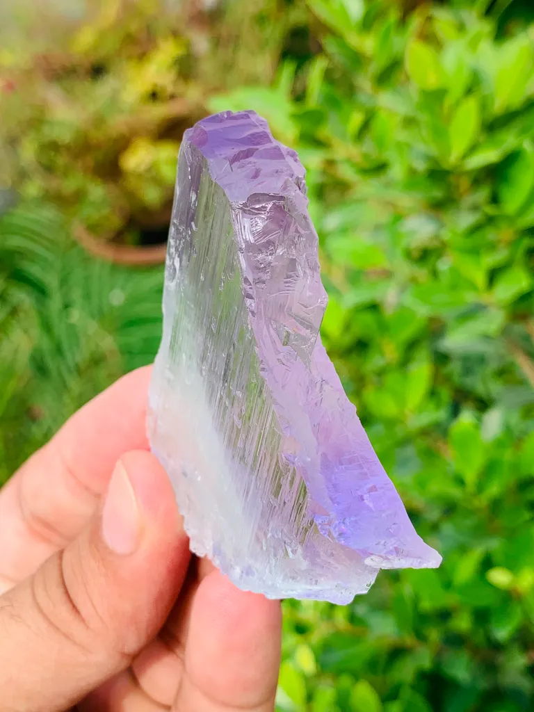 Etched Purple Kunzite Crystal – Large Terminated Collector Mineral Specimen - image 10