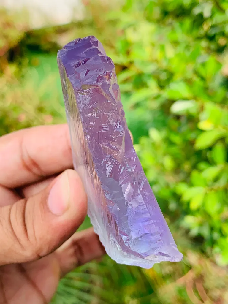 Etched Purple Kunzite Crystal – Large Terminated Collector Mineral Specimen image