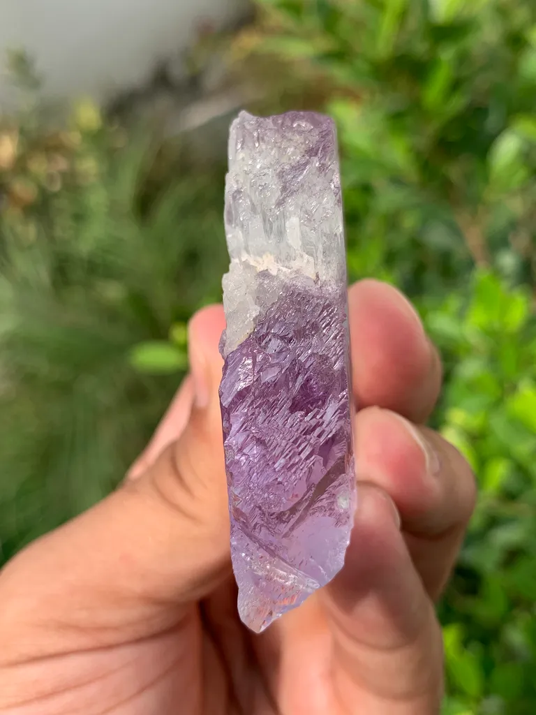 Etched Purple Kunzite Crystal – Large Terminated Collector Mineral Specimen - image 3