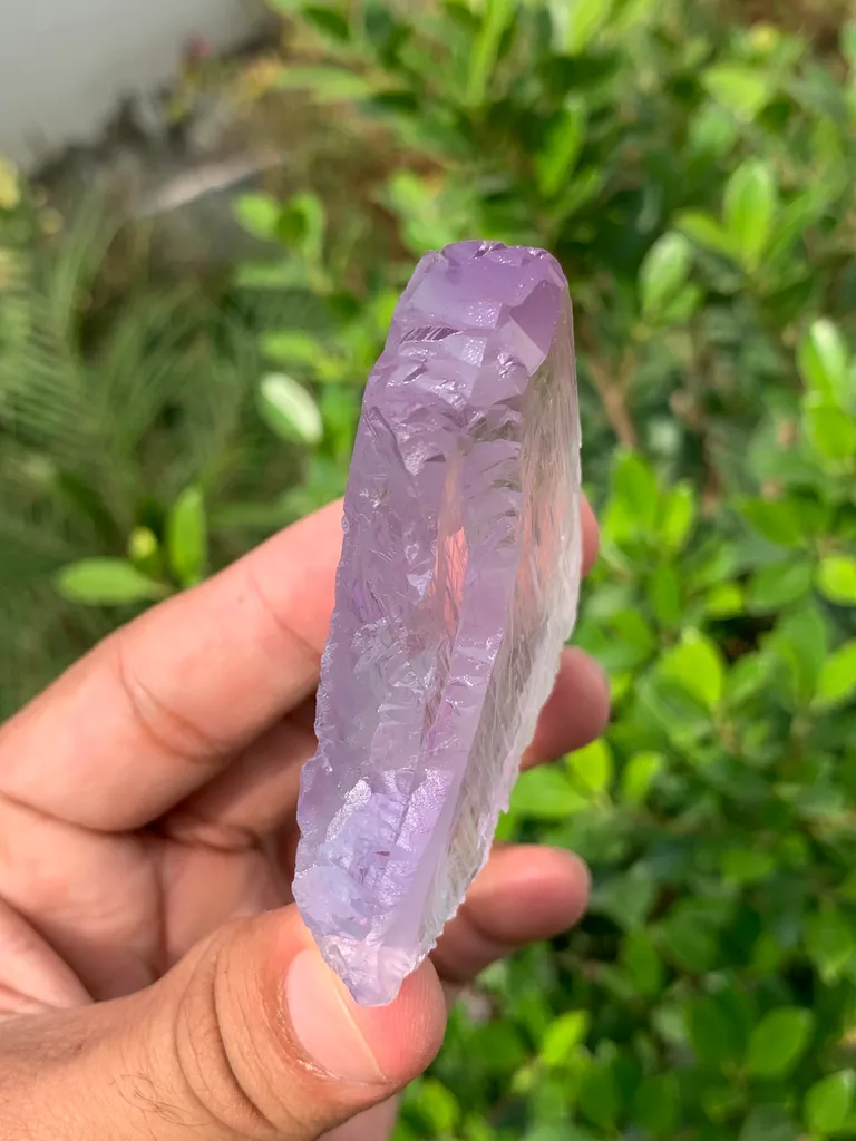 Etched Purple Kunzite Crystal – Large Terminated Collector Mineral Specimen - image 2
