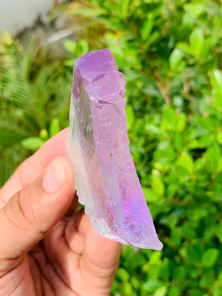 Etched Purple Kunzite Crystal – Large Terminated Collector Mineral Specimen - image 5