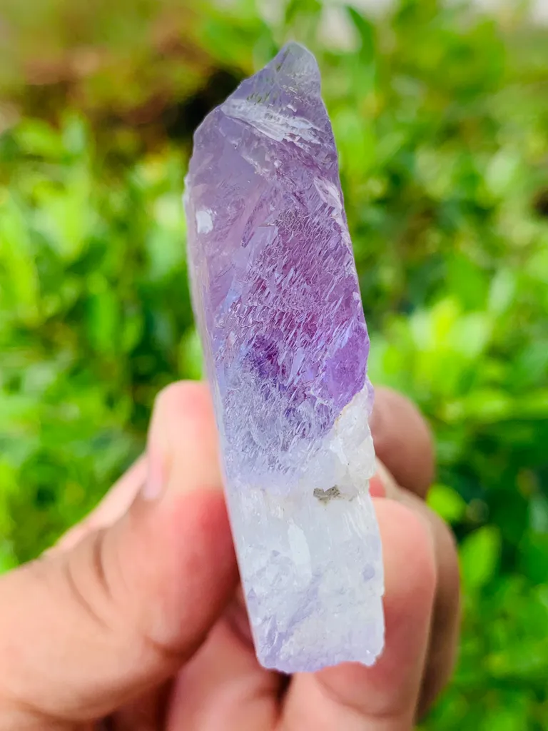 Etched Purple Kunzite Crystal – Large Terminated Collector Mineral Specimen - image 9