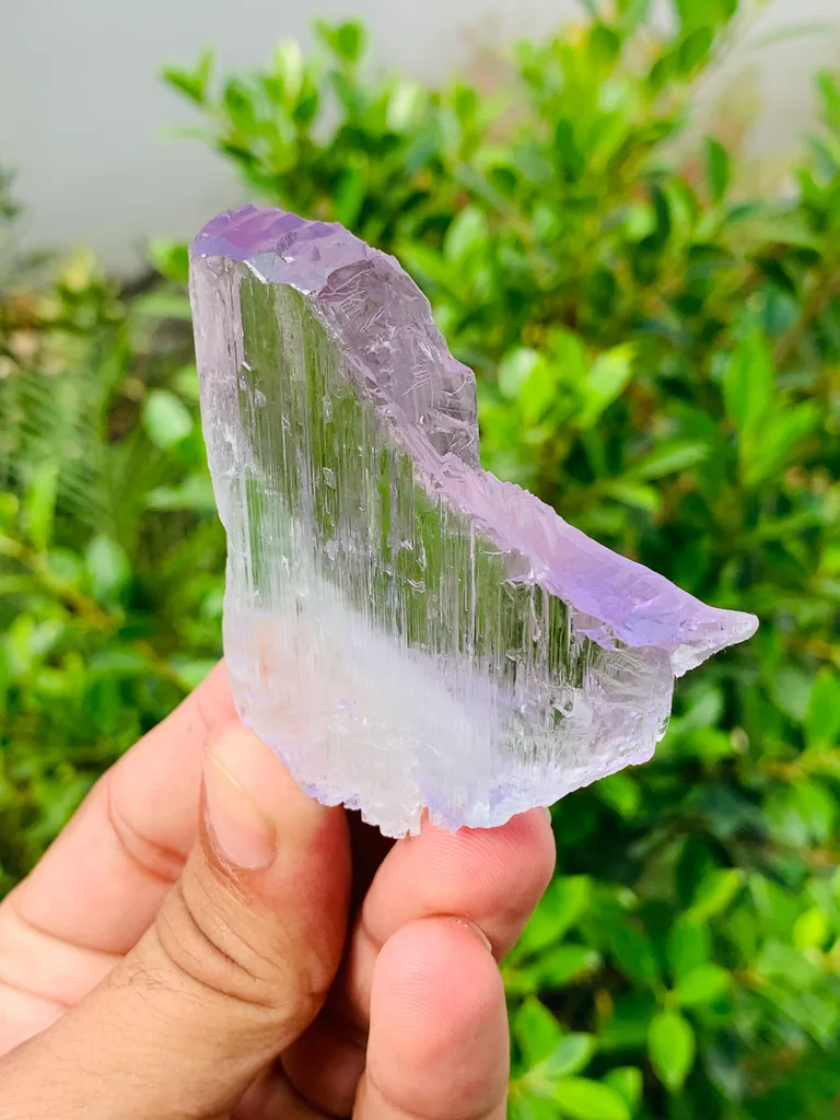 Etched Purple Kunzite Crystal – Large Terminated Collector Mineral Specimen - image 6
