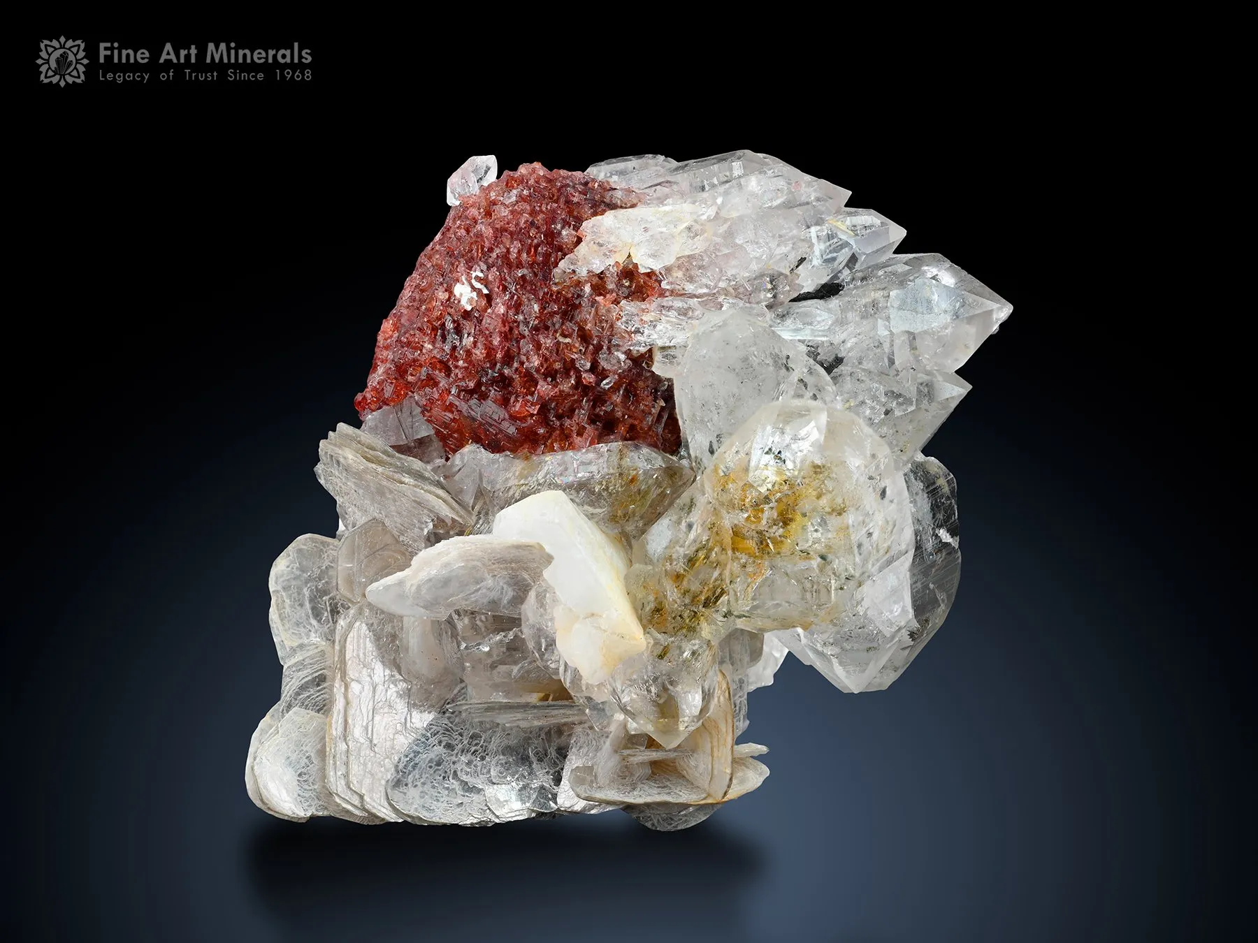 Etched Spessartine Garnet with Petroleum Quartz from Pakistan - image 2