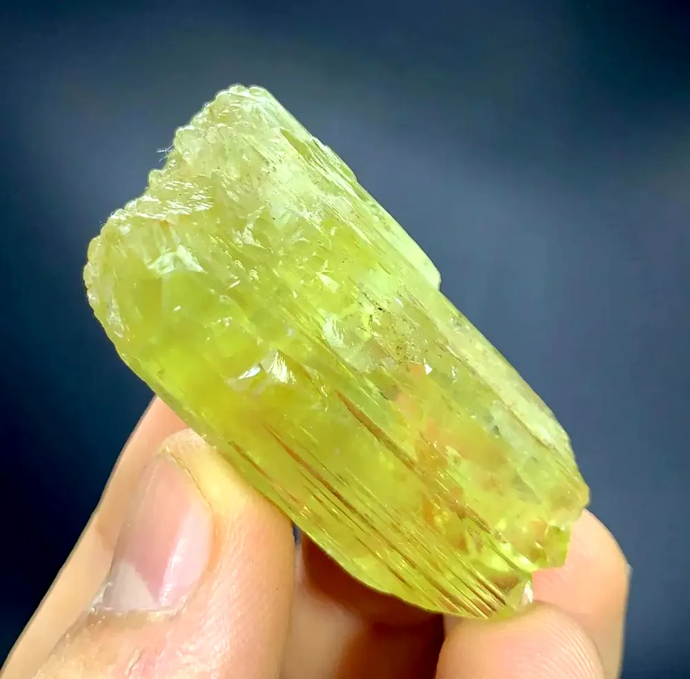 Etched triphane / spodumene crystal mineral specimen @Afghanistan - image 3