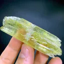 Etched Yellow Triphane spodumene crystal mineral specimen @Afghanistan kunzite - image 5