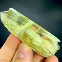 Etched Yellow Triphane spodumene crystal mineral specimen @Afghanistan kunzite - image 3