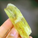 Etched Yellow Triphane spodumene crystal mineral specimen @Afghanistan kunzite - image 7