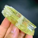 Etched Yellow Triphane spodumene crystal mineral specimen @Afghanistan kunzite - image 4