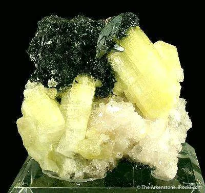 Ettringite With Hematite and Gaudefroyite on Calcite - image 2