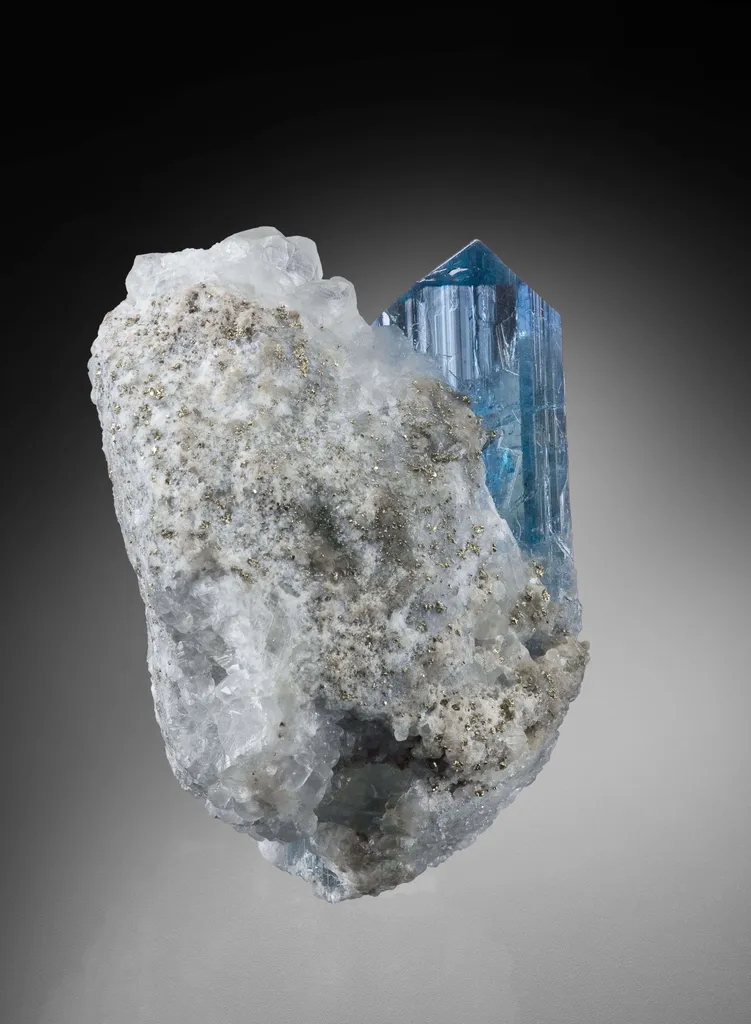 Euclase on Calcite - image 2