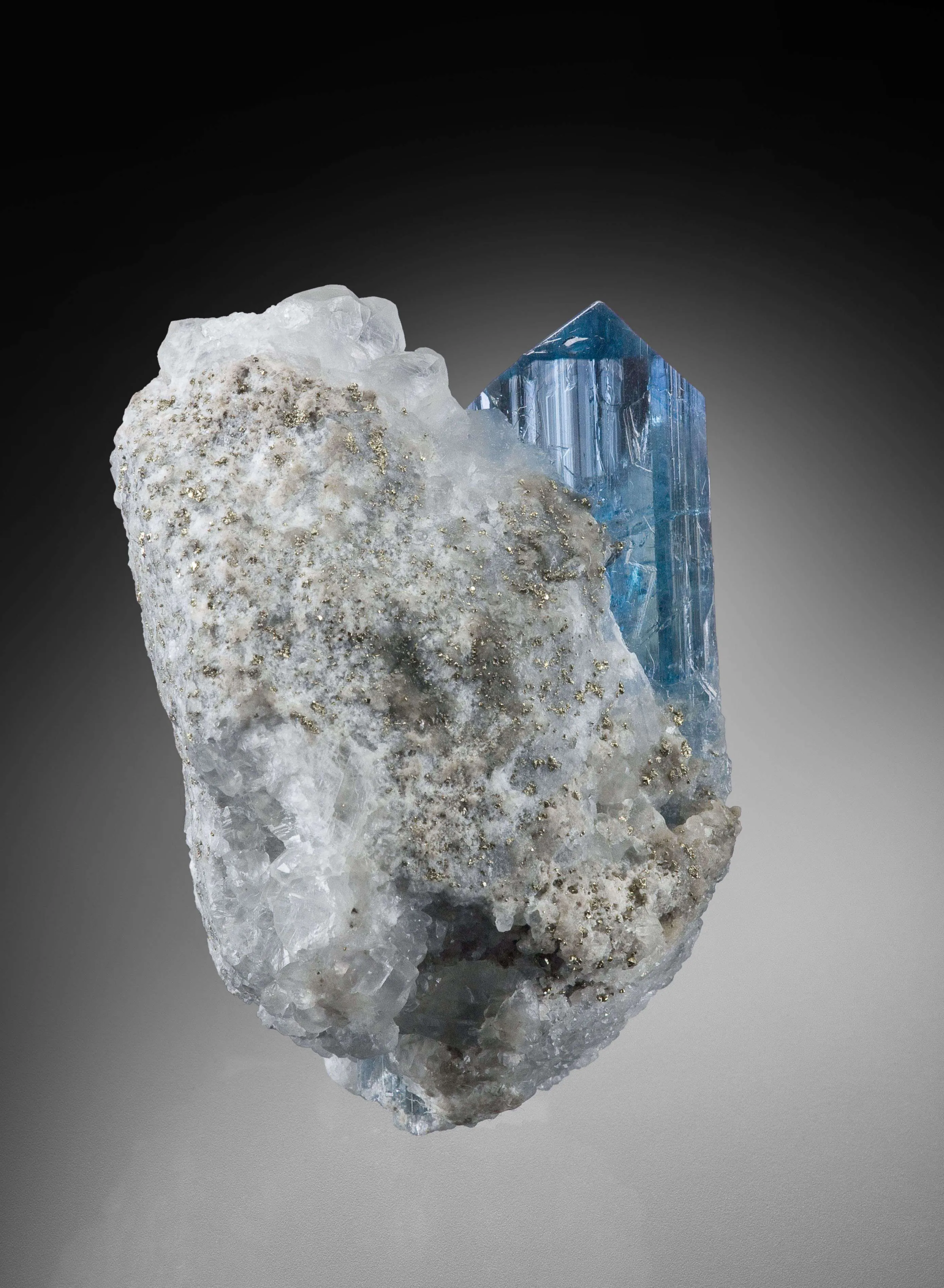 Euclase on Calcite - image 2