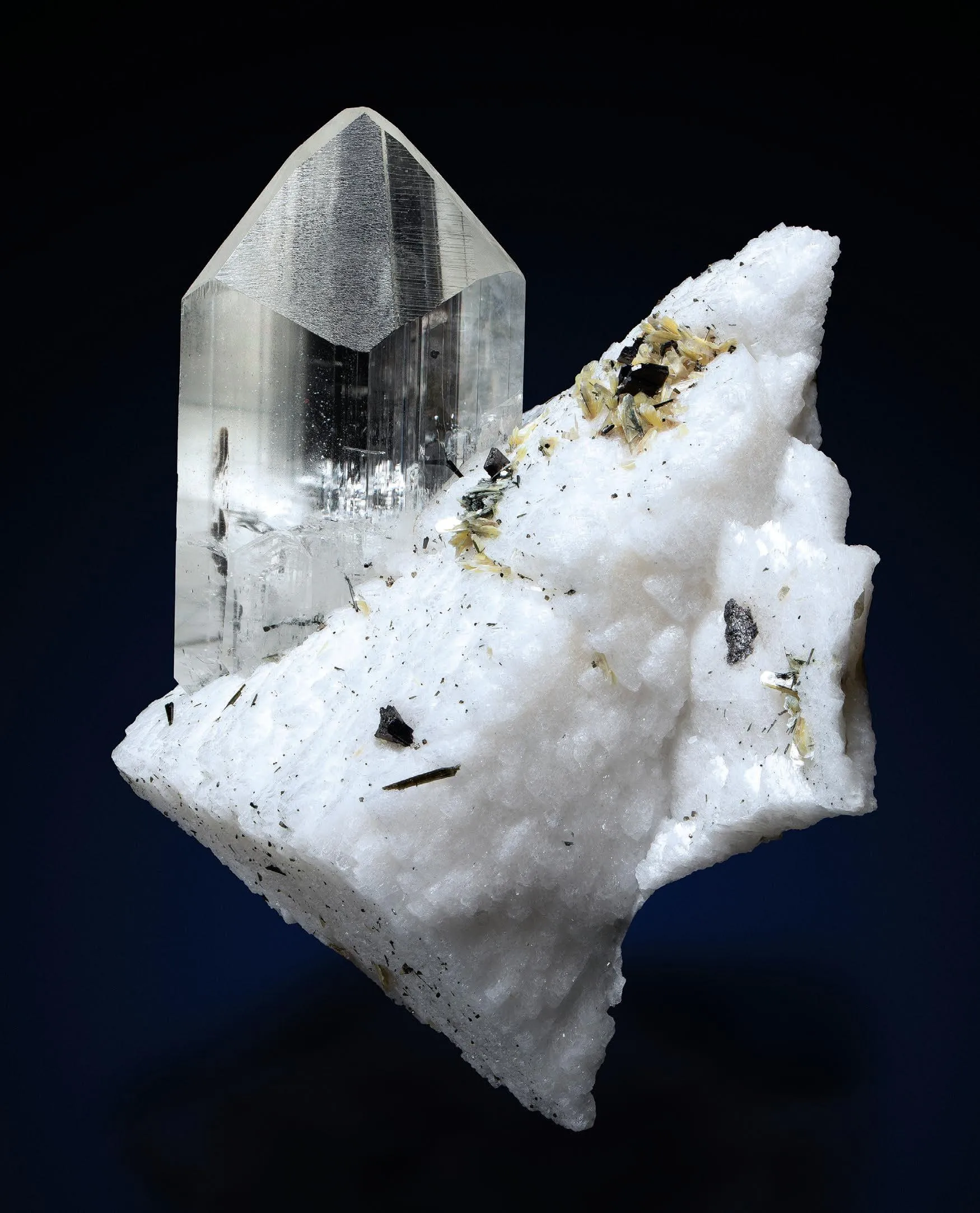 Euclase on white Feldspar - image 1
