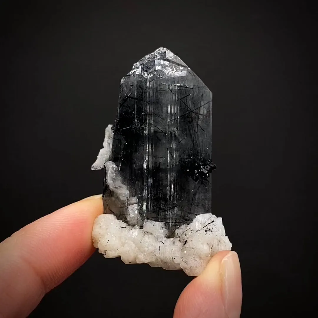 Euclase with Schorl inclusions and Adularia - image 2