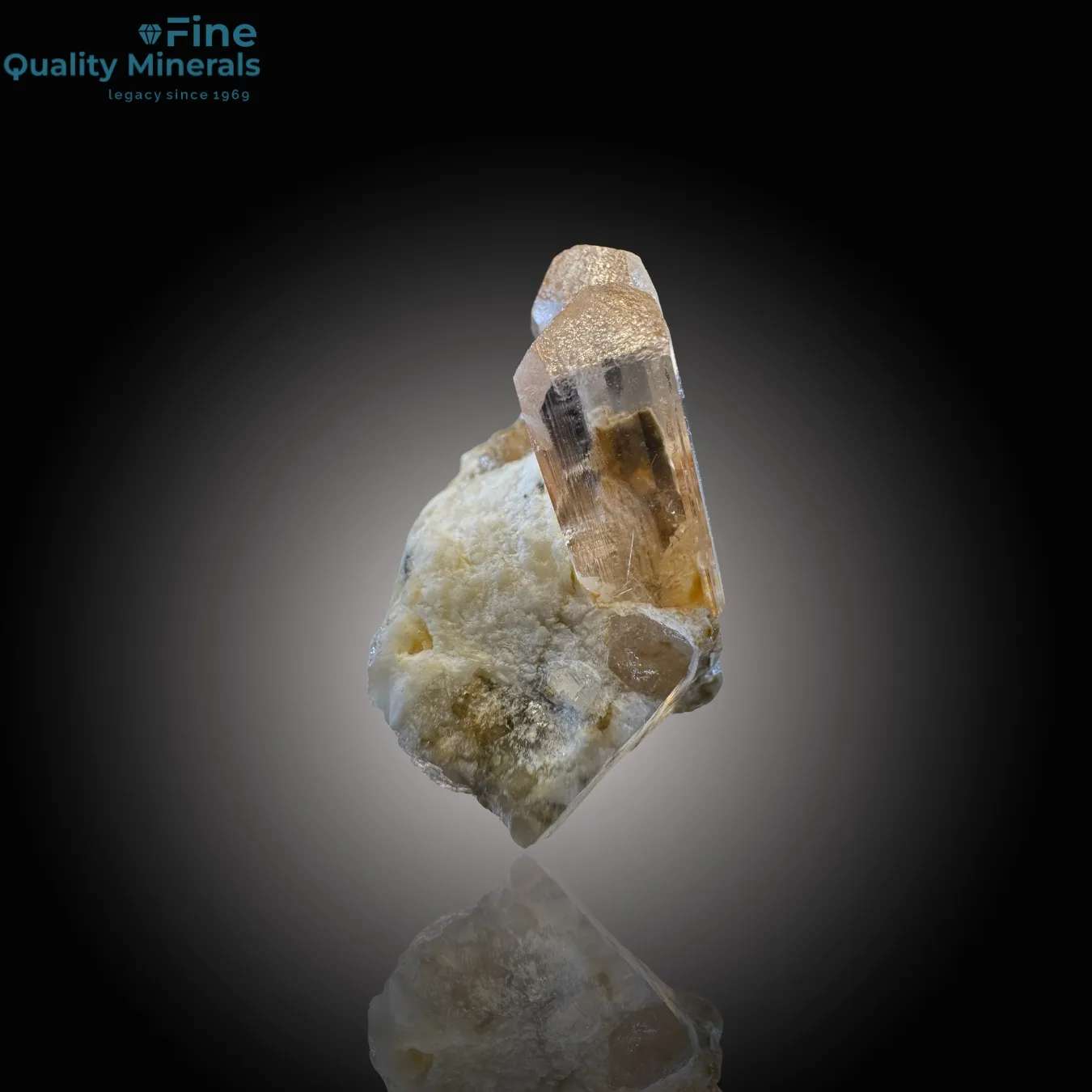 Exceptional Twin Imperial Topaz Specimen – Naturally Recrystallized - image 2