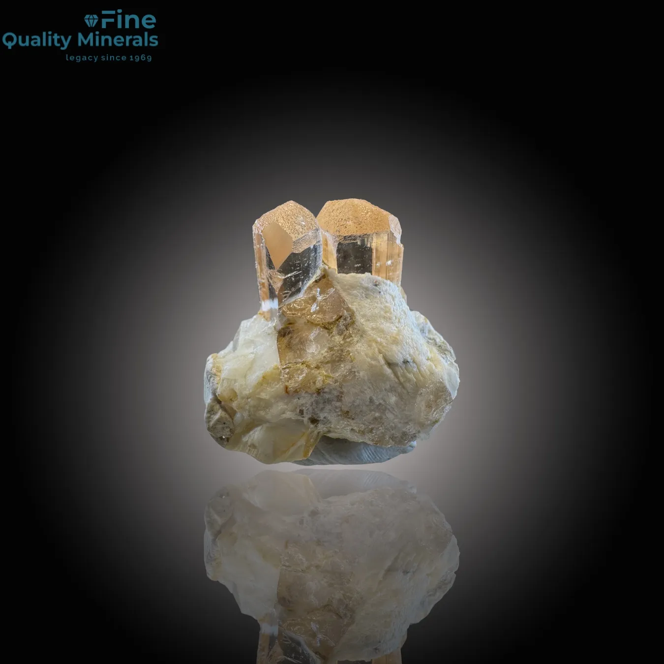 Exceptional Twin Imperial Topaz Specimen – Naturally Recrystallized - image 4