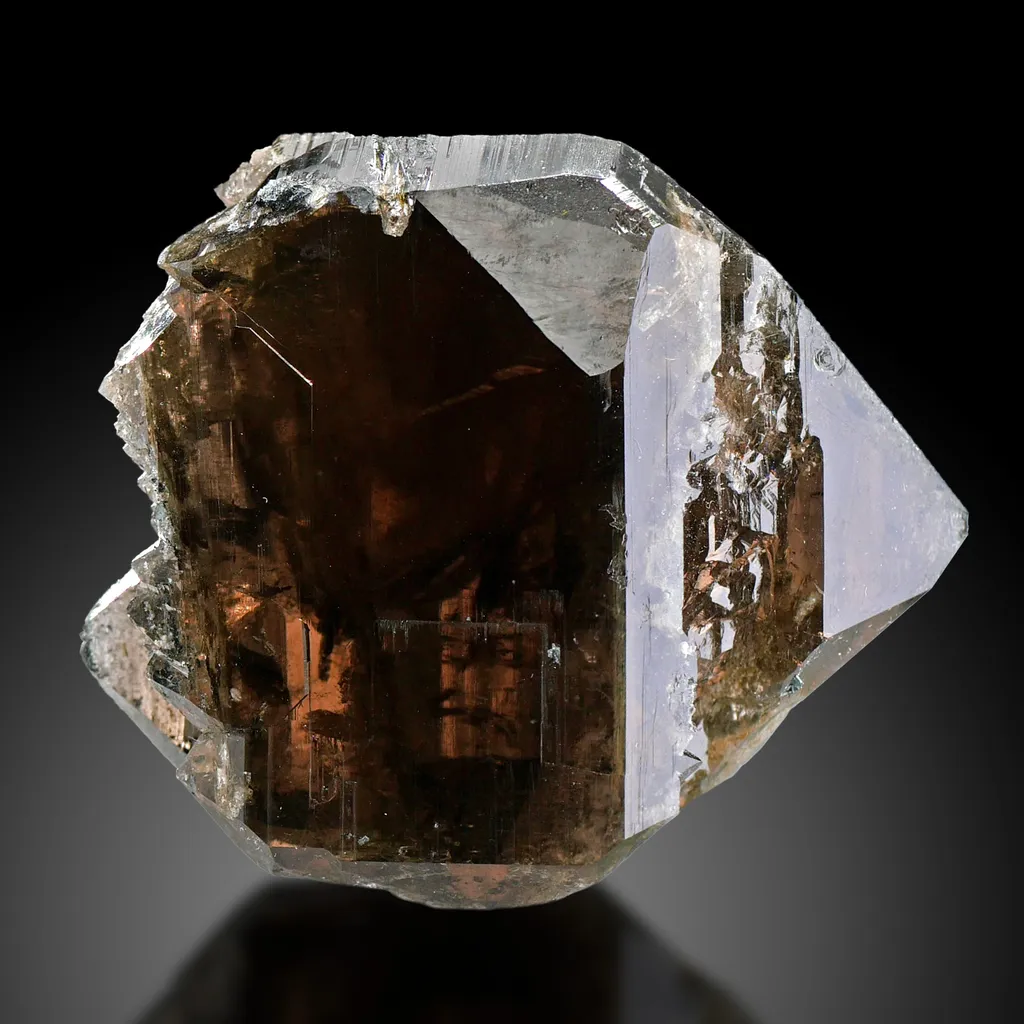 Exquisite Closed Gwindel Smoky Quartz with Hematite from Galmihorn, Bachital, Reckingen Goms, Kanton Wallis, Switzerland image