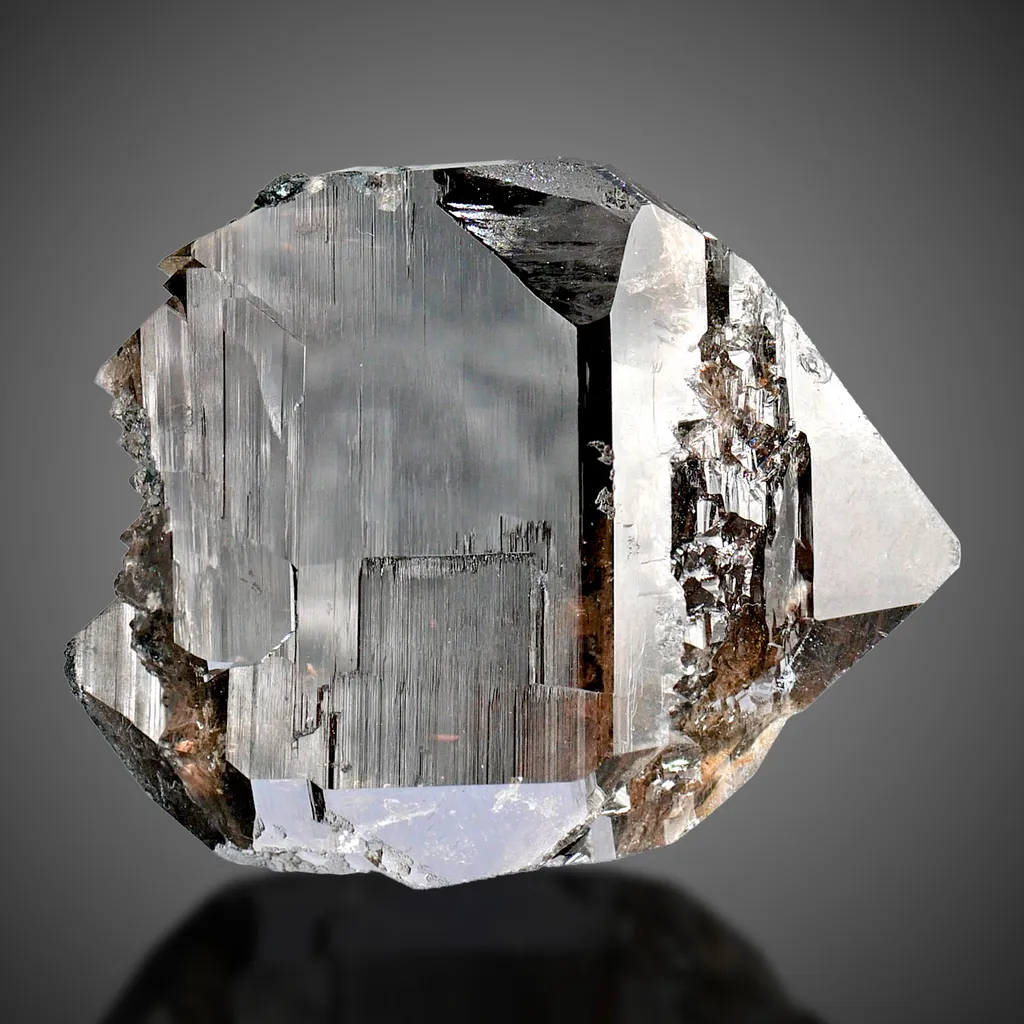 Exquisite Closed Gwindel Smoky Quartz with Hematite from Galmihorn, Bachital, Reckingen Goms, Kanton Wallis, Switzerland - image 7