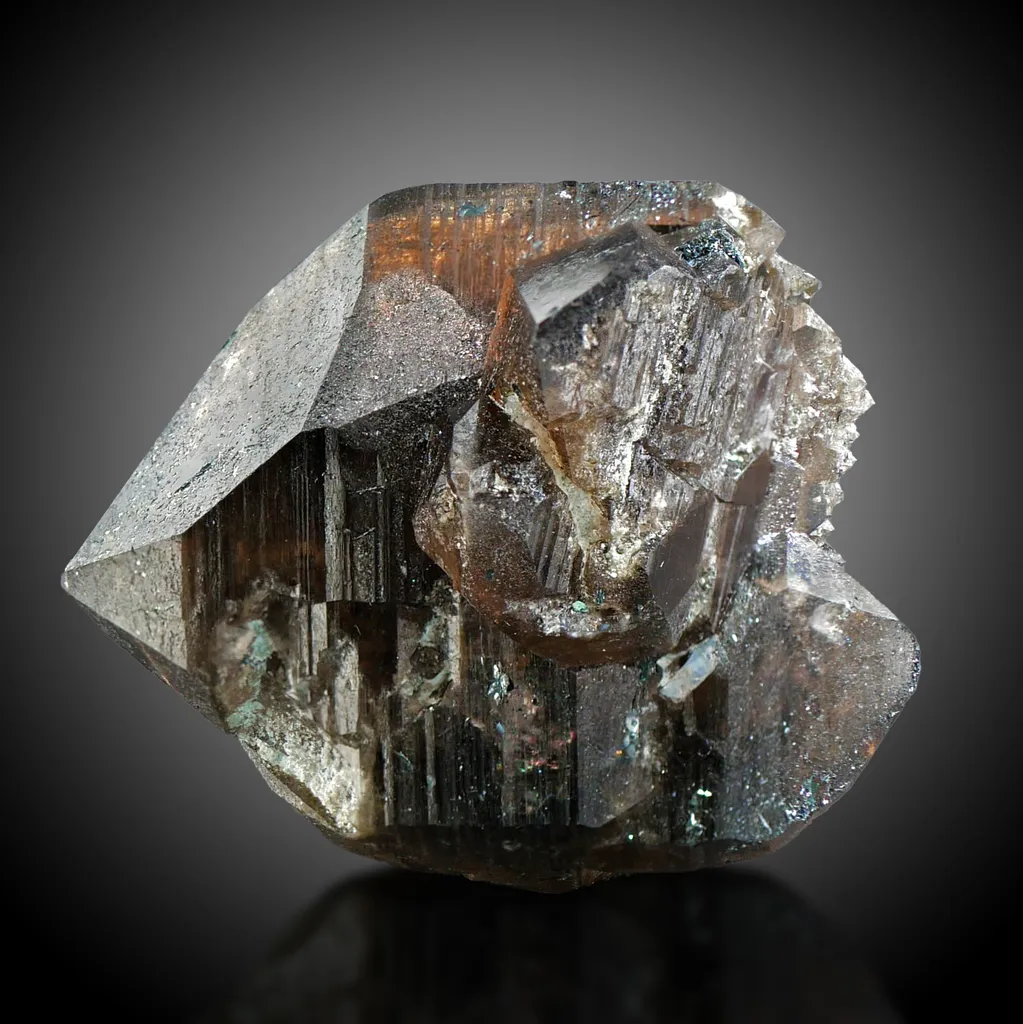 Exquisite Closed Gwindel Smoky Quartz with Hematite from Galmihorn, Bachital, Reckingen Goms, Kanton Wallis, Switzerland - image 8
