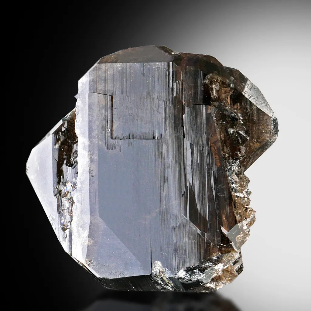 Exquisite Closed Gwindel Smoky Quartz with Hematite from Galmihorn, Bachital, Reckingen Goms, Kanton Wallis, Switzerland - image 4