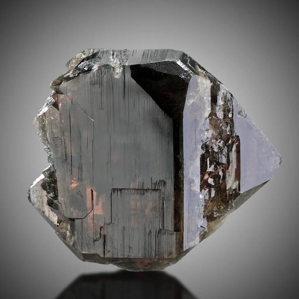 Exquisite Closed Gwindel Smoky Quartz with Hematite from Galmihorn, Bachital, Reckingen Goms, Kanton Wallis, Switzerland - image 2
