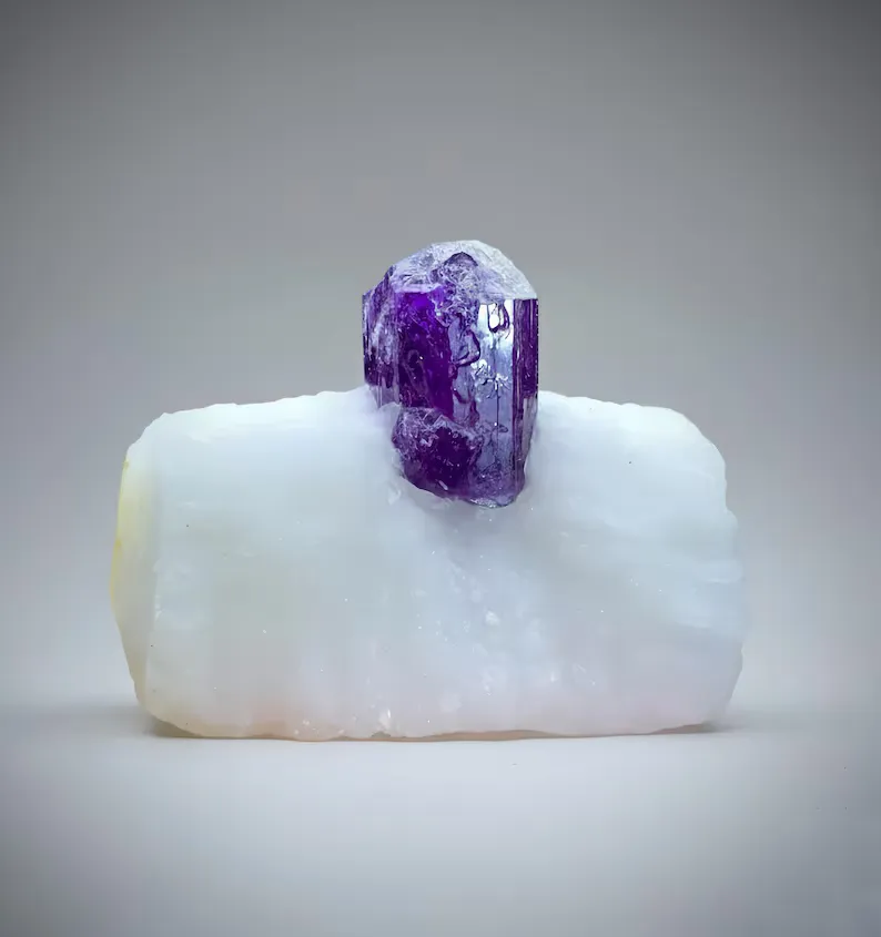 Exquisite Gemmy Purple Scapolite from Afghanistan image