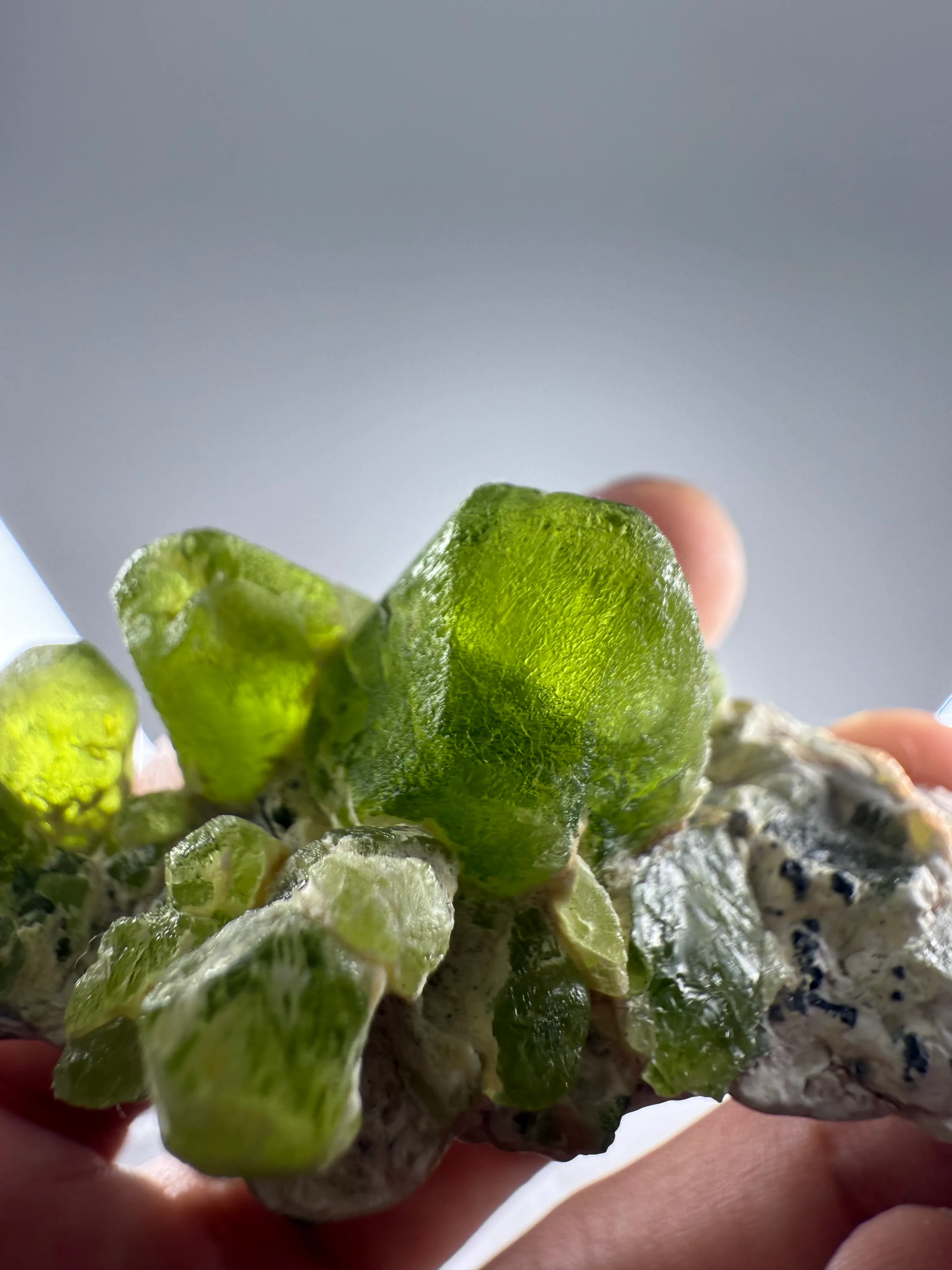 Exquisite Peridot Bunch Crystal – Supat Valley, Pakistan - image 4