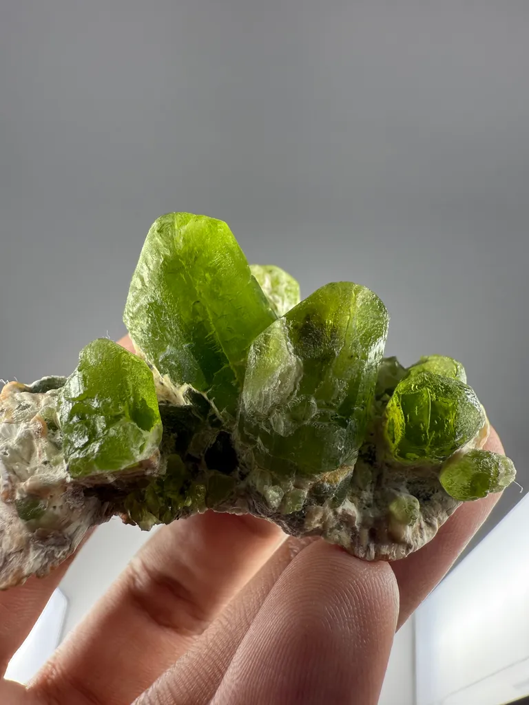 Exquisite Peridot Bunch Crystal – Supat Valley, Pakistan image