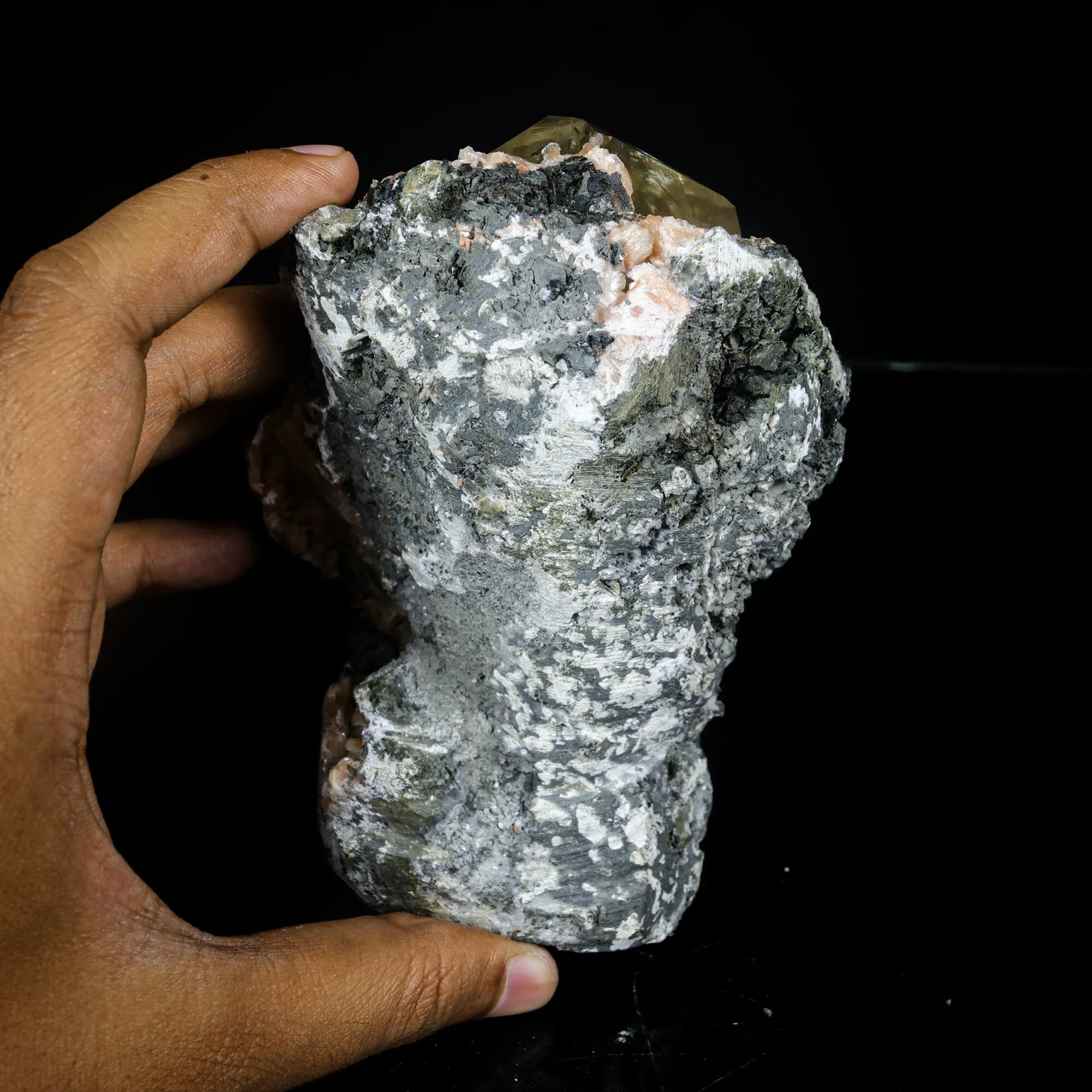 Extremely Rare Calcite with Stellerite Natural Mineral Specimen - image 6