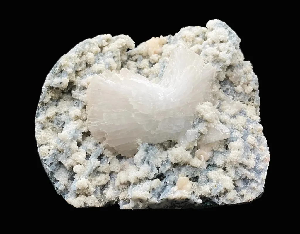 Fabulous Huge Heulandite Crystal on Chalcedony – Exceptionally Terminated Indian Zeolite Specimen from Jalgaon DK35 image