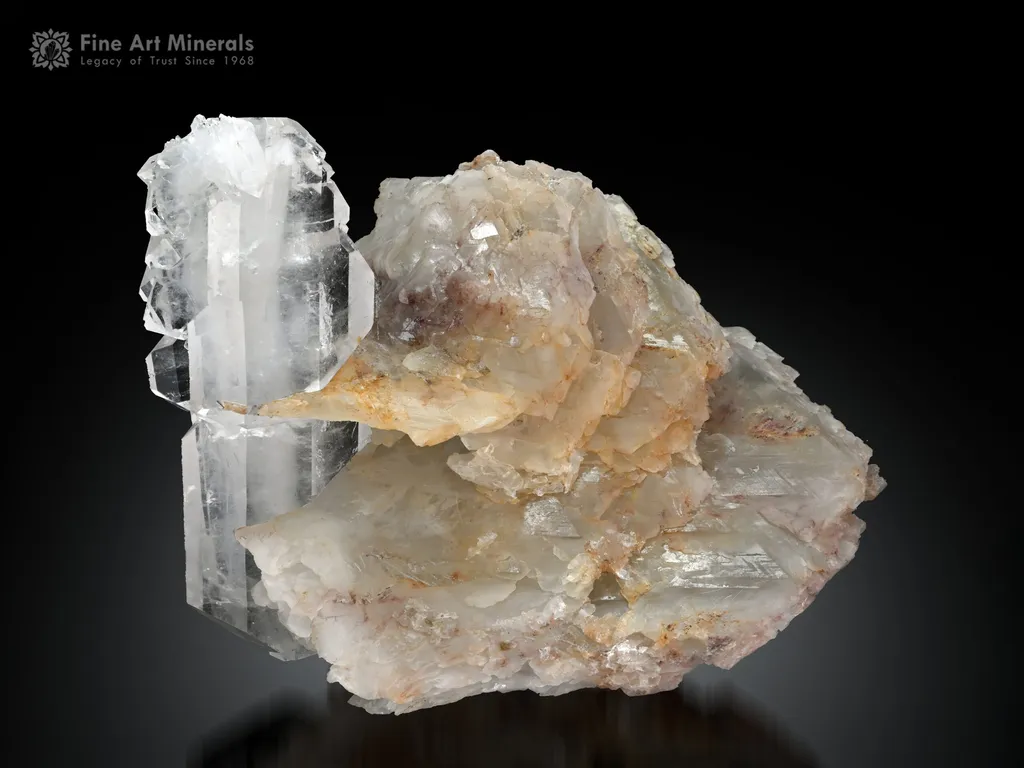 Faden Quartz with Calcite from Pakistan image