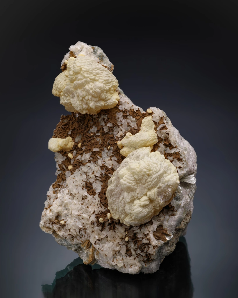 Fairfieldite from Foote Lithium Co. Mine, North Carolina, USA image