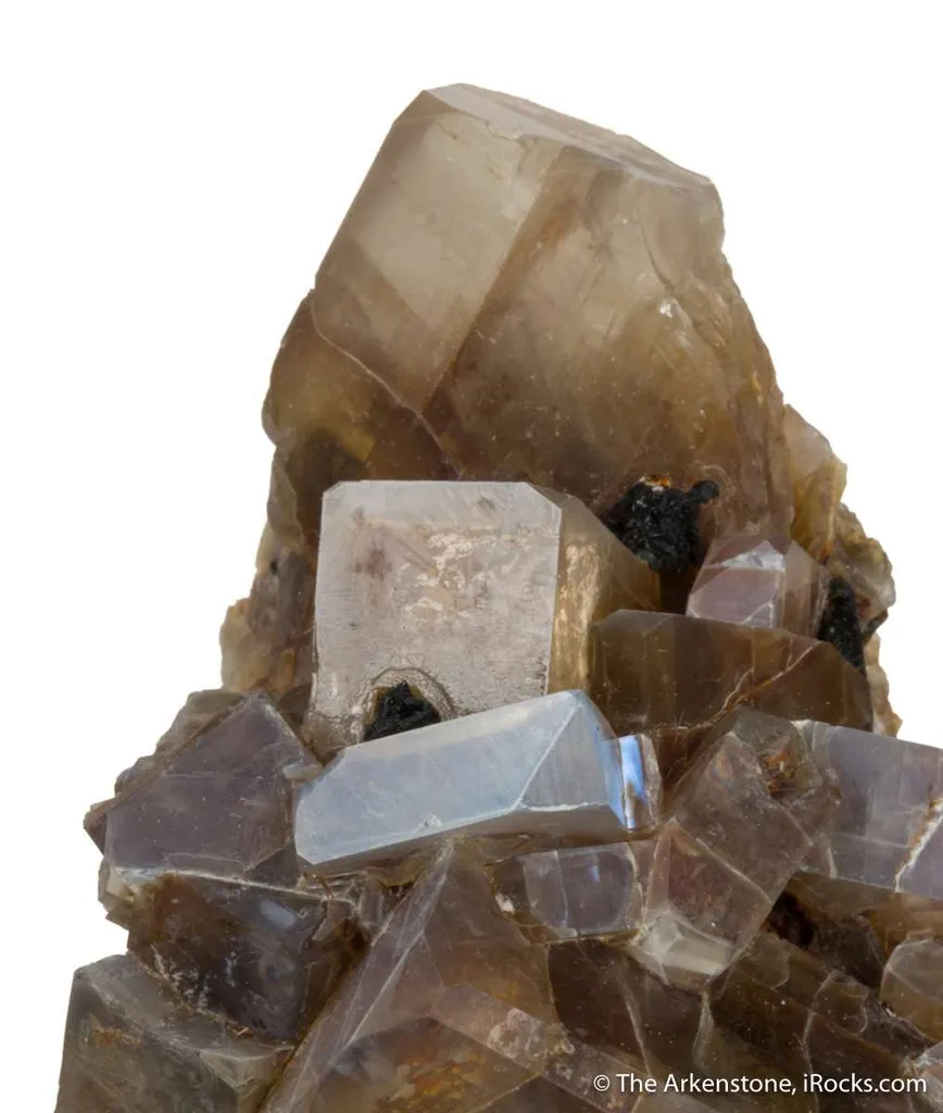 Feldspar var. Moonstone, with Augite image