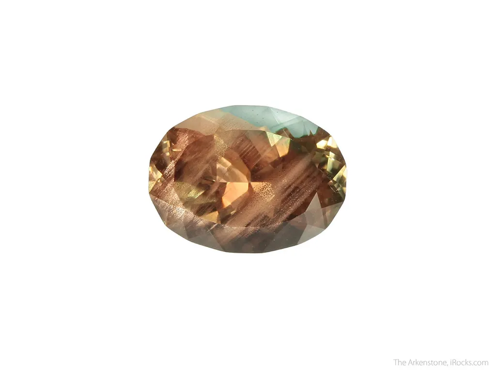 Feldspar var. Sunstone (rough and cut set) - image 2