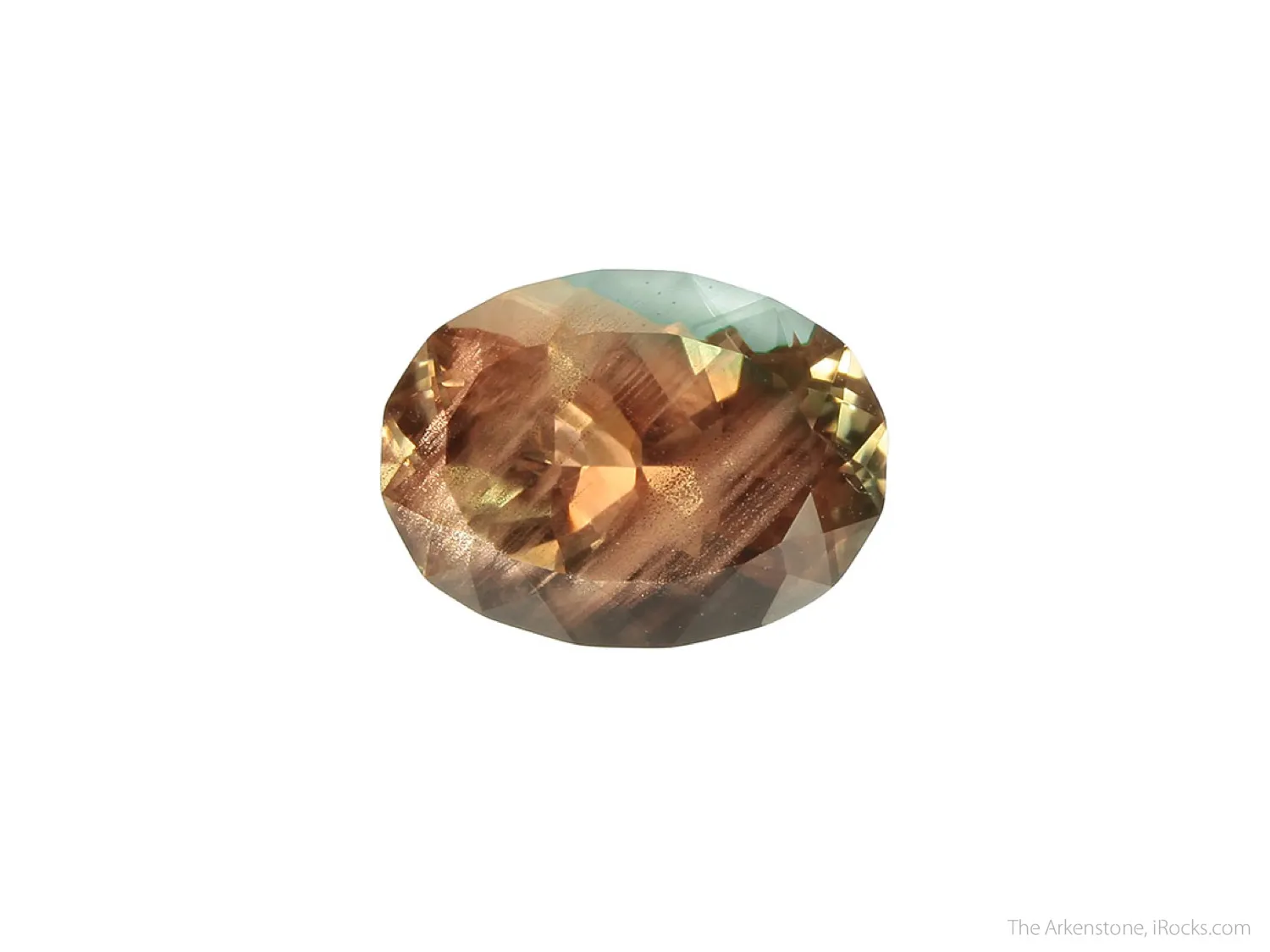 Feldspar var. Sunstone (rough and cut set) - image 2