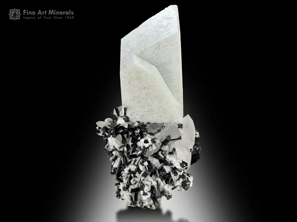 Feldspar with Quartz and Schorl image