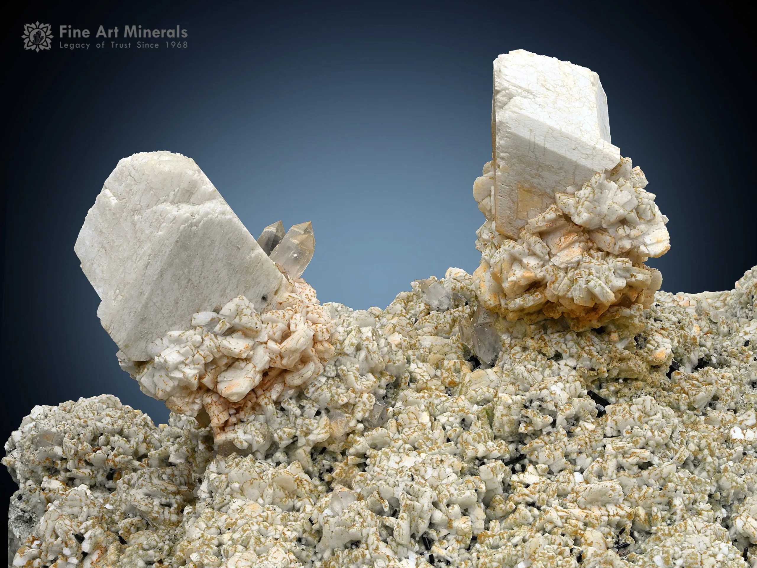 Feldspar with Quartz and Schorl Spray on Matrix from Pakistan - image 2