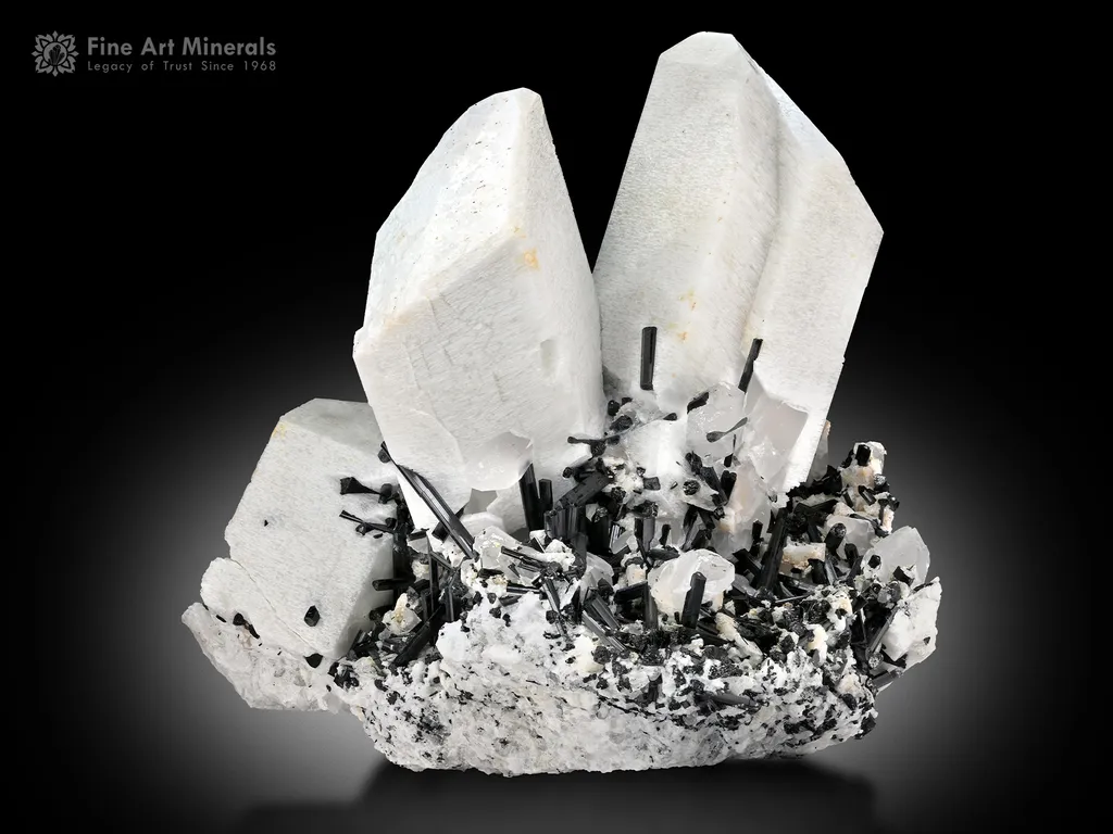 Feldspar with Schorl and Quartz from Pakistan image