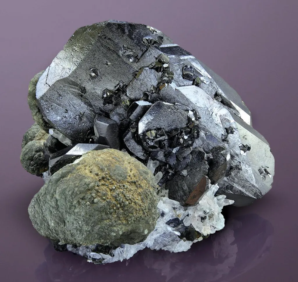 Ferberite, Marcasite, Quartz image