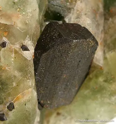 Ferberite on Fluorite image