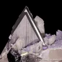 Ferberite on Quartz with Fluorite - image 3