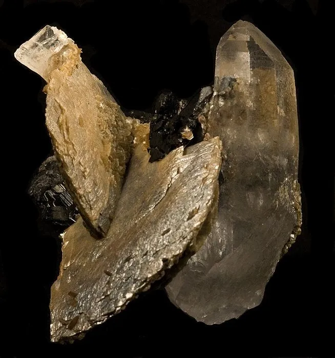 Ferberite, Quartz, Siderite image